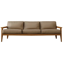 Case Stanley Large Leather Sofa Stone